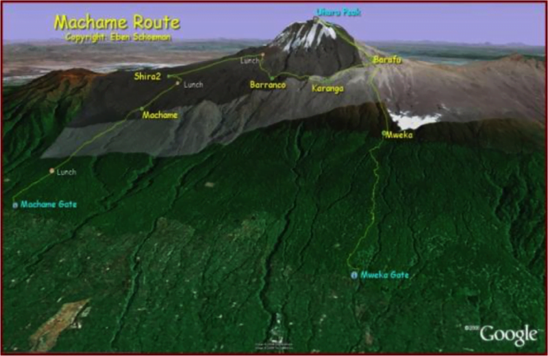 Carte Trekking Machame